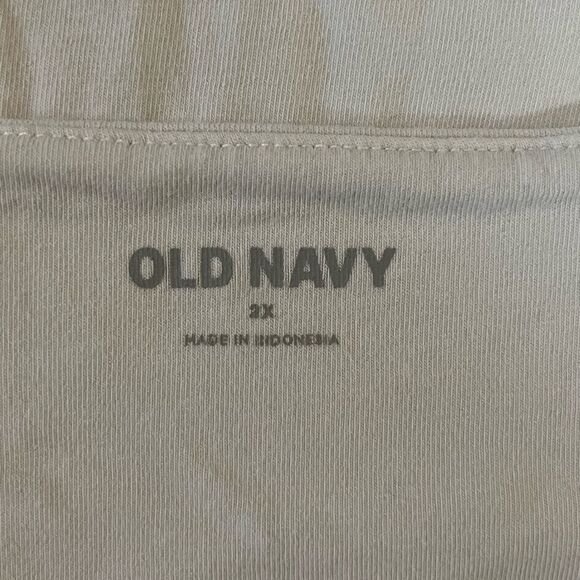 Old Navy 2X Cotton Blend Square-Neck Tank White Bodysuit Capsule Wardrobe Casual - Picture 7 of 7